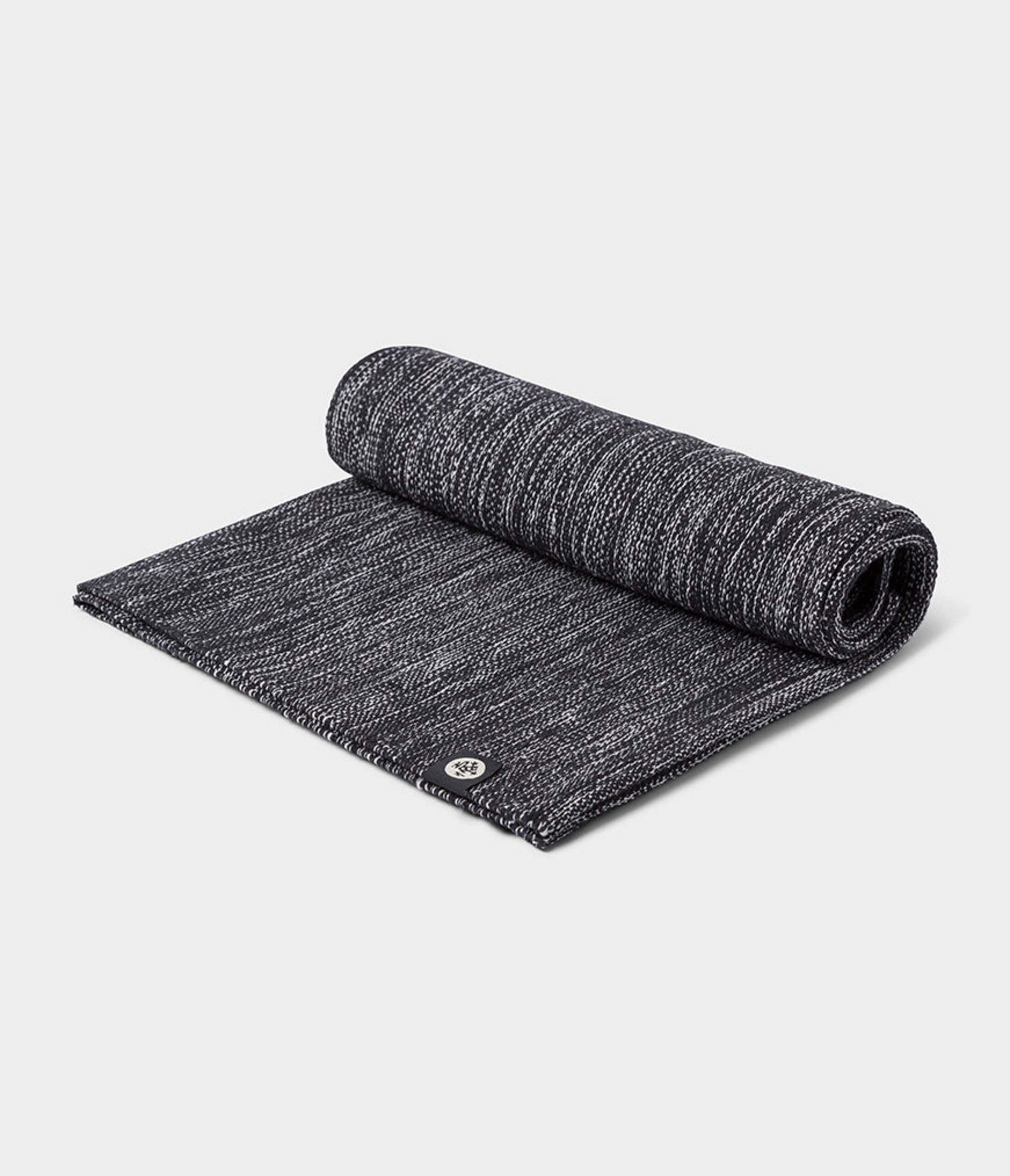 Профессиональный складной коврик для йоги из хлопка Manduka 180*70 см Shala Yoga Rug - Black Heather